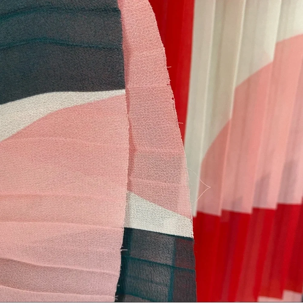 Anthropologie Maeve Auriele pleated midi skirt abstract printed - Picture 9 of 11